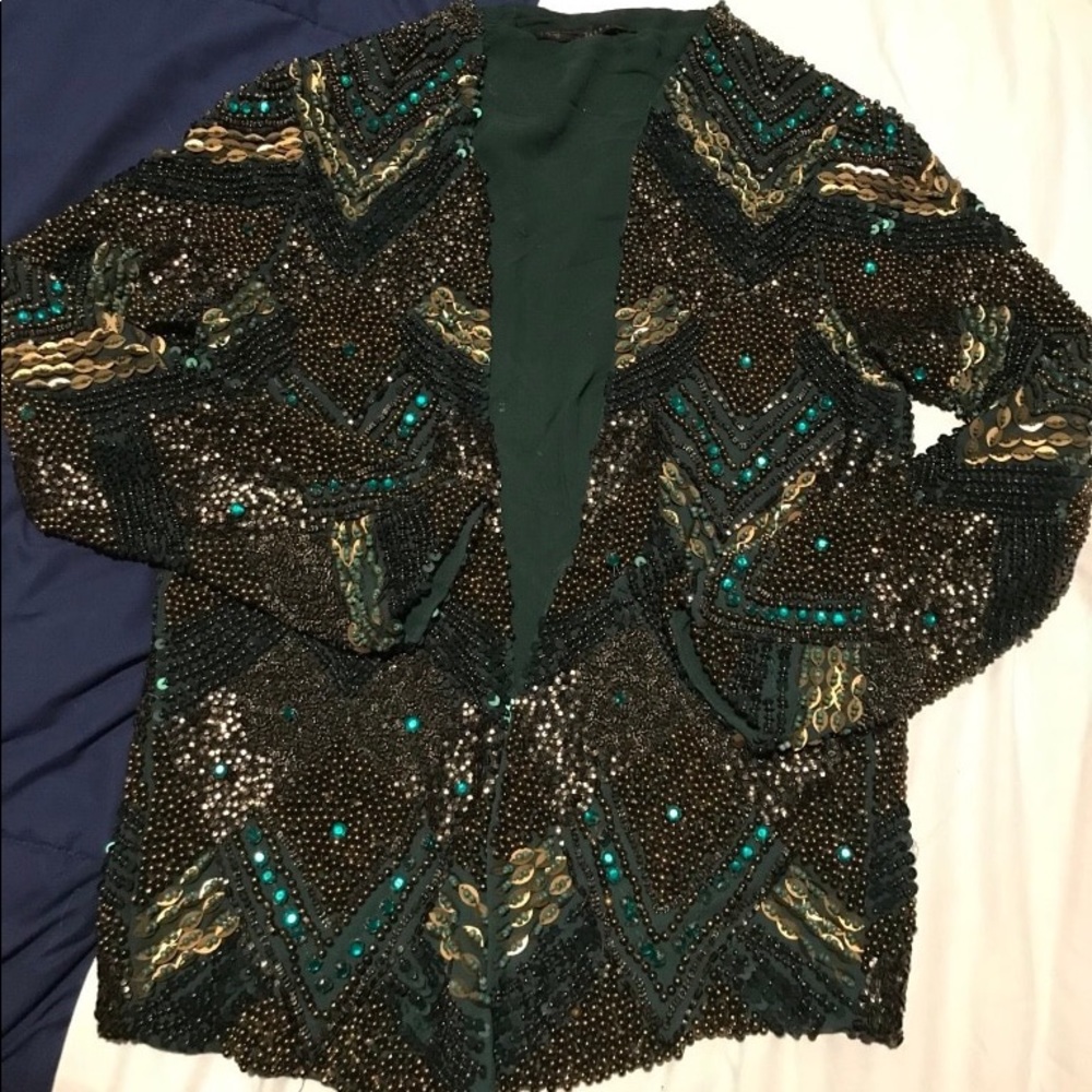 Zara Oversized embroidered jacket
